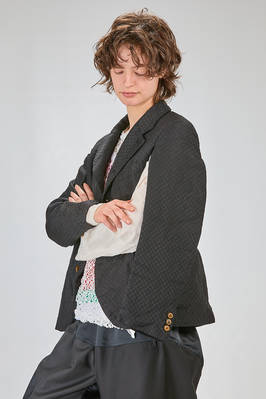 giacca al fianco, morbida, in jaquard leggero di poliestere e cotone - COMME des GARÇONS - COMME des GARÇONS 