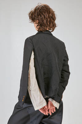 giacca al fianco, morbida, in jaquard leggero di poliestere e cotone - COMME des GARÇONS - COMME des GARÇONS 