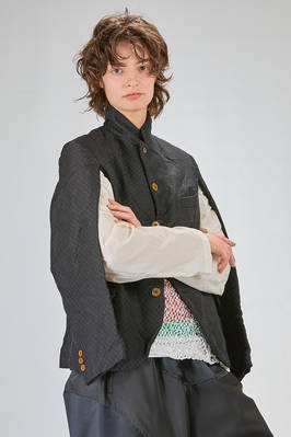 giacca al fianco, morbida, in jaquard leggero di poliestere e cotone - COMME des GARÇONS - COMME des GARÇONS 