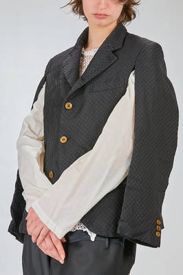 giacca al fianco, morbida, in jaquard leggero di poliestere e cotone - COMME des GARÇONS - COMME des GARÇONS 