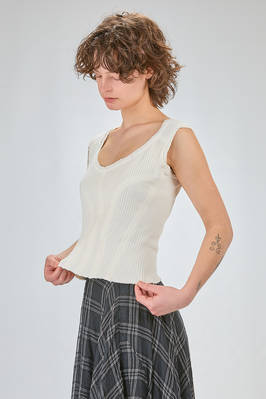 canottiera a bustier corta e asciutta in jersey pesante di cotone - MARC LE BIHAN 