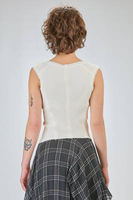 canottiera a bustier corta e asciutta in jersey pesante di cotone - MARC LE BIHAN 