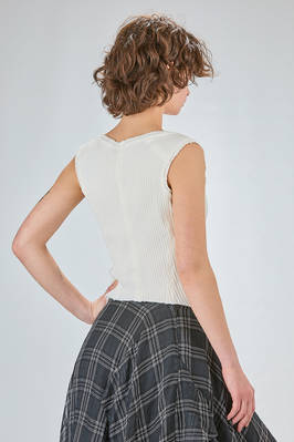 canottiera a bustier corta e asciutta in jersey pesante di cotone - MARC LE BIHAN 