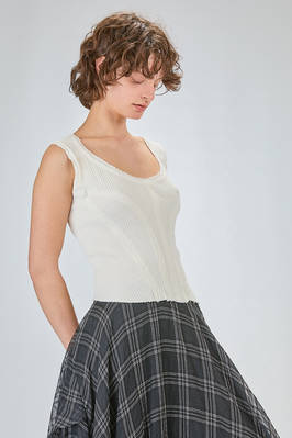 canottiera a bustier corta e asciutta in jersey pesante di cotone - MARC LE BIHAN 