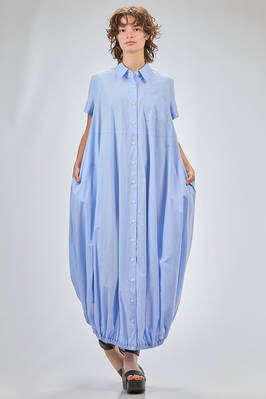 wide and long shirt-style dress of cotton popeline  - 397