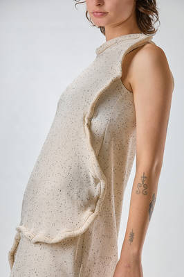 abito ‘sculpture’ sotto al ginocchio, sfiancato in jersey di cotone e spandex - MELITTA BAUMEISTER 