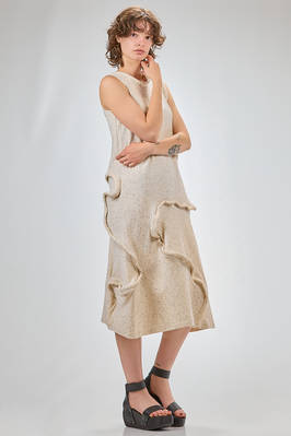 abito ‘sculpture’ sotto al ginocchio, sfiancato in jersey di cotone e spandex - MELITTA BAUMEISTER 