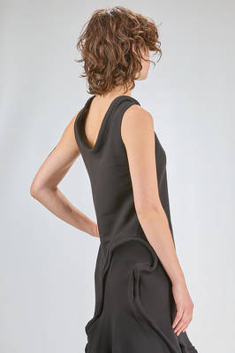 abito ‘sculpture’ sotto al ginocchio sfiancato in jersey di cotone e spandex - MELITTA BAUMEISTER 