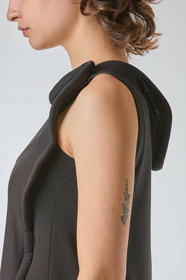 abito ‘sculpture’ sotto al ginocchio sfiancato in jersey di cotone e spandex - MELITTA BAUMEISTER 