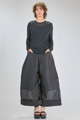 t-shirt basic al fianco in jersey leggerissimo di cotone doppiato sul davanti - MELITTA BAUMEISTER 