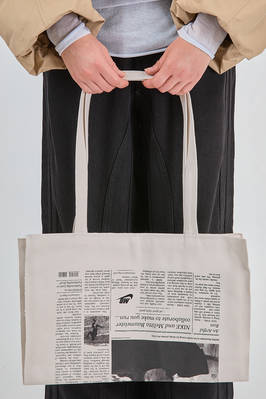 shopper bag, of printed cotton canvas - MELITTA BAUMEISTER 