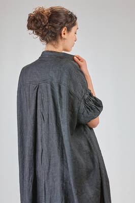 long and wide tunic in viscose, linen and polyamide crêpe - RUNDHOLZ DIP 