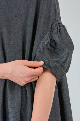 long and wide tunic in viscose, linen and polyamide crêpe - RUNDHOLZ DIP 