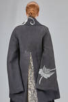 over the knee 'sculpture' coat in handmade wool and silk nuno-felt - over the knee 'sculpture' coat in handmade wool and silk nuno-felt - AGOSTINA ZWILLING 