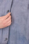 long and slim fit jacket, of tye-and-dye organic cotton and hemp denim - ATELIER SUPPAN 