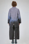long and slim fit jacket, of tye-and-dye organic cotton and hemp denim - ATELIER SUPPAN 