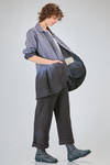 long and slim fit jacket, of tye-and-dye organic cotton and hemp denim - ATELIER SUPPAN 
