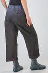 jeans style trousers of organic cotton and hemp tyed-and-dyed denim - ATELIER SUPPAN 