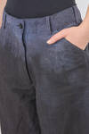 jeans style trousers of organic cotton and hemp tyed-and-dyed denim - ATELIER SUPPAN 