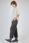 t-shirt lunga e ampia in jersey fiammato di lino - ATELIER SUPPAN 