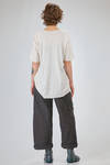t-shirt lunga e ampia in jersey fiammato di lino - ATELIER SUPPAN 
