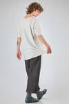 t-shirt lunga e ampia in jersey fiammato di lino - ATELIER SUPPAN 