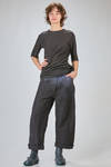 t-shirt lunga e ampia in jersey fiammato di lino sovra-tinto - ATELIER SUPPAN 