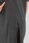 t-shirt lunga e ampia in jersey fiammato di lino sovra-tinto - ATELIER SUPPAN 