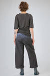 t-shirt lunga e ampia in jersey fiammato di lino sovra-tinto - ATELIER SUPPAN 