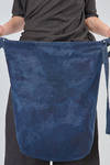 medium size sack style bag of cotton and linen tyed-and-dyed denim - ATELIER SUPPAN 