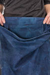 medium size sack style bag of cotton and linen tyed-and-dyed denim - ATELIER SUPPAN 