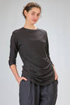 long and regular t-shirt of silk and cotton jersey - ALEKSANDR MANAMIS 