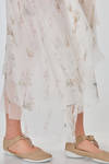 long dress, slim fit on the waist, in printed cotton and silk jersey and silk georgette - ALEKSANDR MANAMIS 