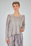 maglia al fianco, ampia, in maglia di seta sfumata - AVANT TOI 