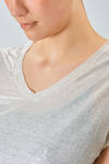 t-shirt al fianco in maglia laminata di lino melange - AVANT TOI 