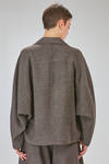 giacca lunga e ampia in maglia ad effetto shantung di seta e cotone melange - BOBOUTIC 