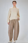 oversized, hip-length sweater in frisé cotton knit - BOBOUTIC 