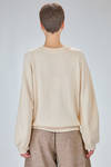 oversized, hip-length sweater in frisé cotton knit - BOBOUTIC 