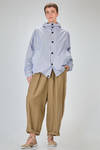 long and loose-fit blouson in double layered cotton canvas - CINI 