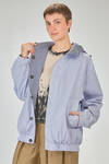 long and loose-fit blouson in double layered cotton canvas - CINI 