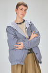 long and loose-fit blouson in double layered cotton canvas - CINI 