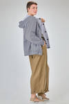 long and loose-fit blouson in double layered cotton canvas - CINI 