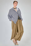 long and loose-fit blouson in double layered cotton canvas - CINI 