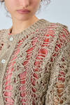 cardigan lungo e morbido in maglia macramé di canapa - COMME DES GARÇONS 