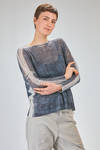 hip length knit, soft, in gauzed blended linen and polyamide knit - F CASHMERE 