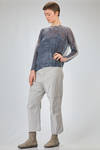 hip length knit, soft, in gauzed blended linen and polyamide knit - F CASHMERE 