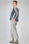 hip length knit, soft, in gauzed blended linen and polyamide knit - F CASHMERE 