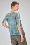 hip length knit, soft, in gauzed blended linen and polyamide knit - F CASHMERE 