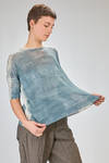 hip length knit, soft, in gauzed blended linen and polyamide knit - F CASHMERE 