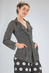 hip length jacket/shirt, slim fit, of polyester georgette with pois - JUNYA WATANABE 
